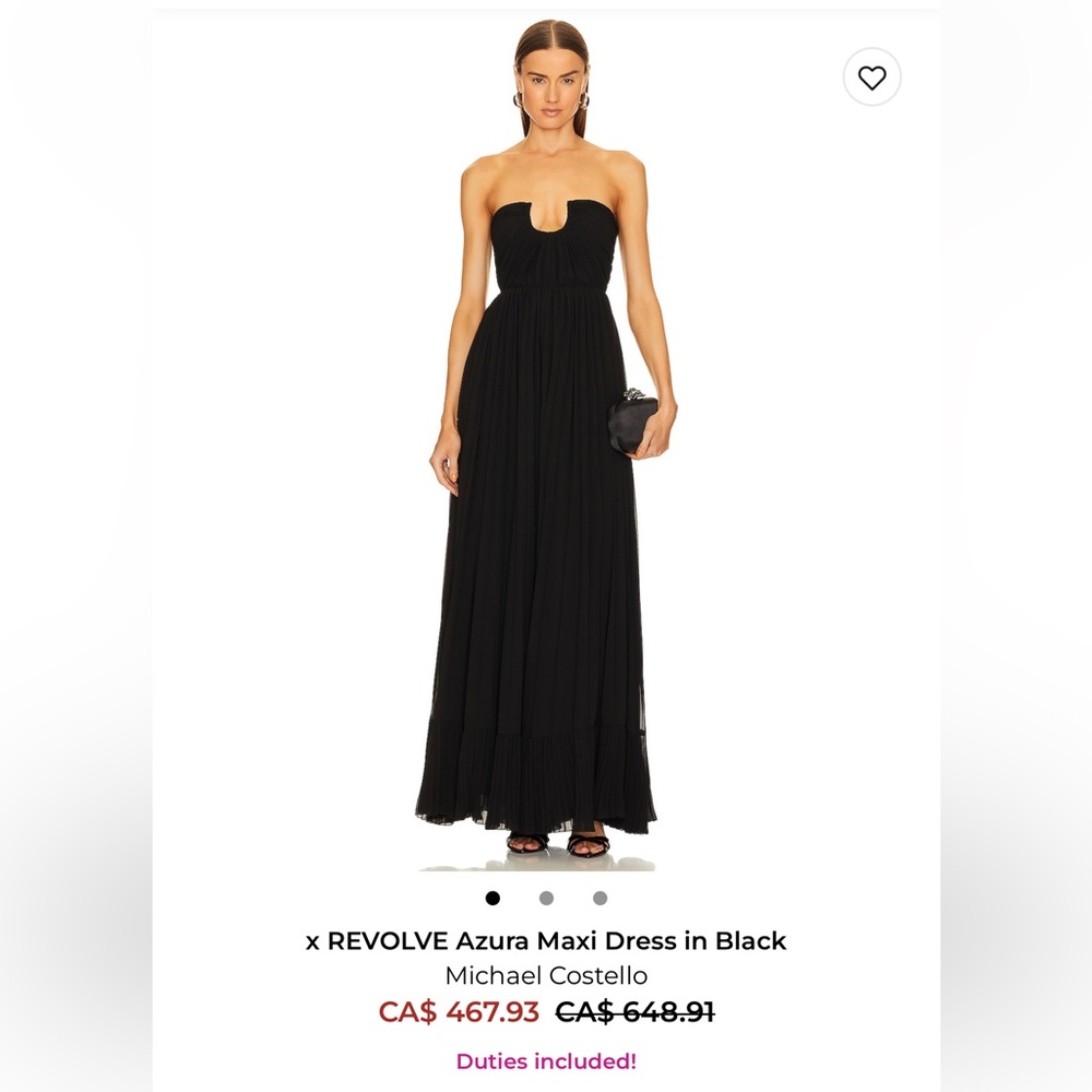 Michael Costello Black Maxi Dress